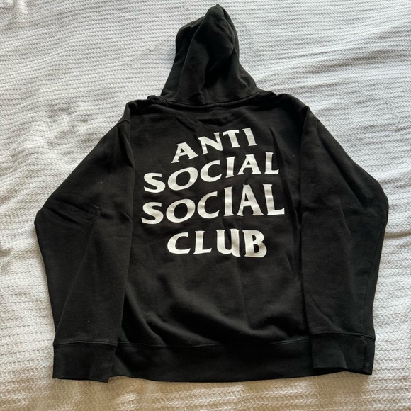 Black Original Anti Social Social Club Medium Hoodie With Pocket